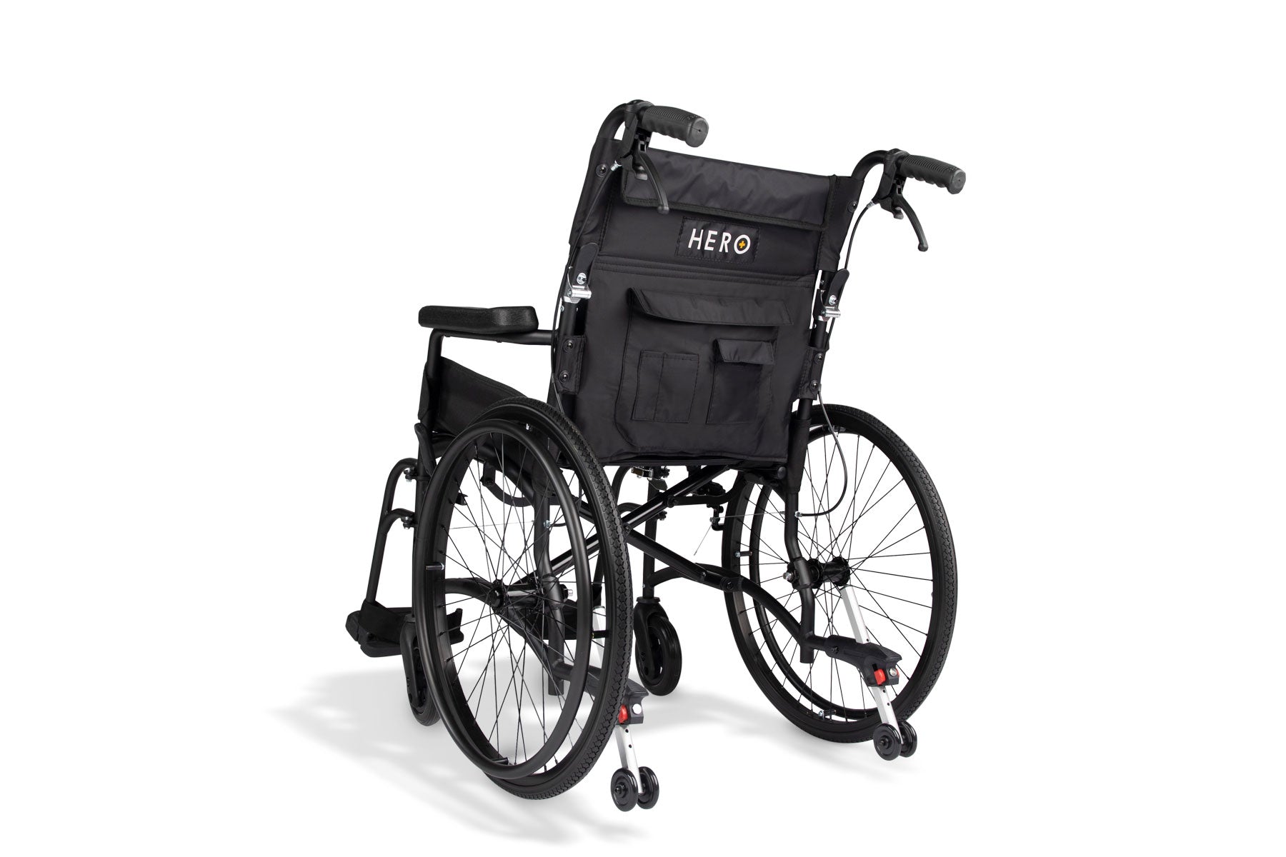 Hero Medical Wheelchair Premium Comfy Lite 18" Self Propelled - Matte Black
