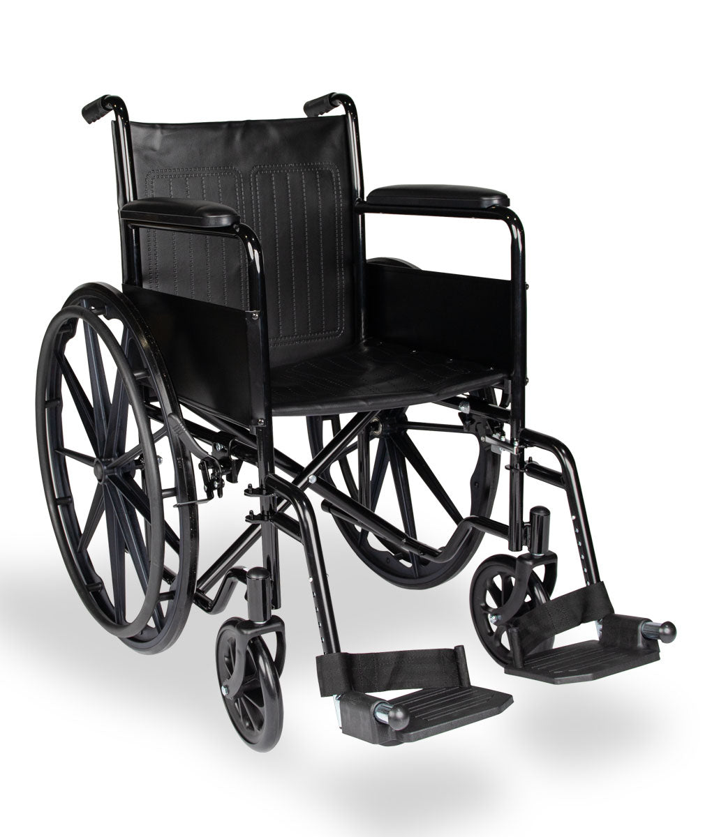 Hero Medical Wheelchair Premium Comfy Lite 16" Transit - Matte Black