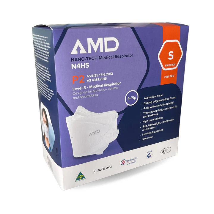 AMD P2 Headband Masks White - Small (1Box/50masks)