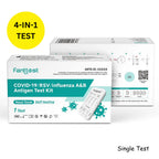 Fanttest RSV/ Covid 19 / Influenza A&B 4-in-1 Combo Antigen Test Kit (1 x Test Pack)