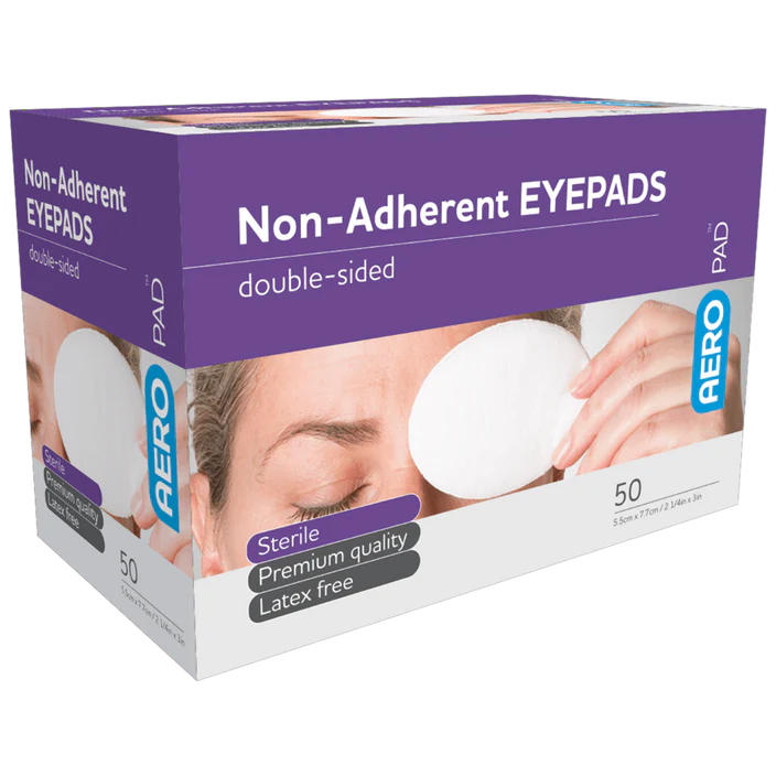 AEROPAD Non-Adherent Eye Pads 5.5cm x 7.7cm Box/50 (1 x box of 50)