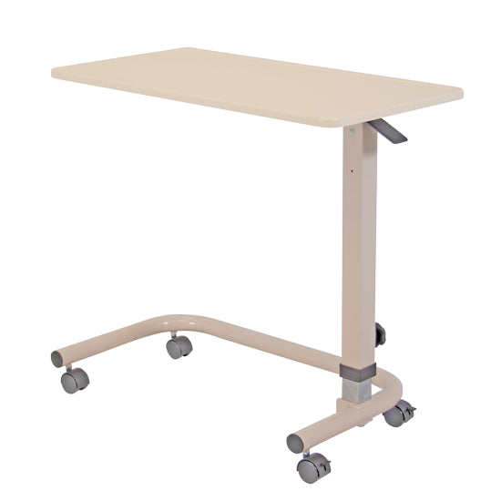 ASPIRE Overbed Table - Thermoform Recessed Top - Beige Frame - Cream Top
