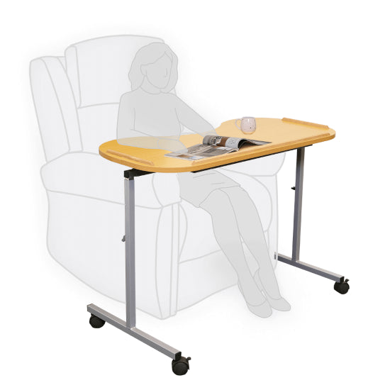 ASPIRE Overchair Table - EXTRA WIDE Adjustable - Beech Laminate