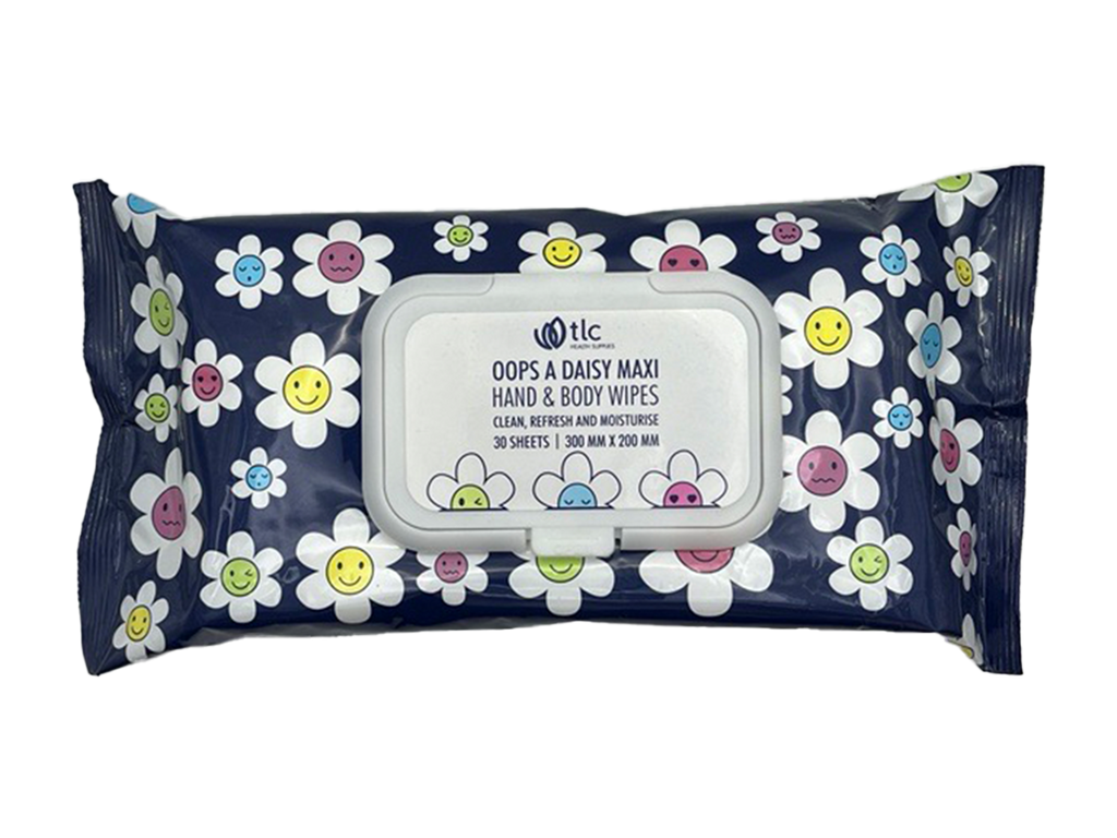 Wipes | TLC Oops a Daisy Bamboo Maxi Wipes | Large (30)
