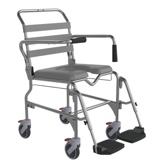 ASPIRE Attendant Propelled Commode - Swing Away Footrests - 460 mm Wide