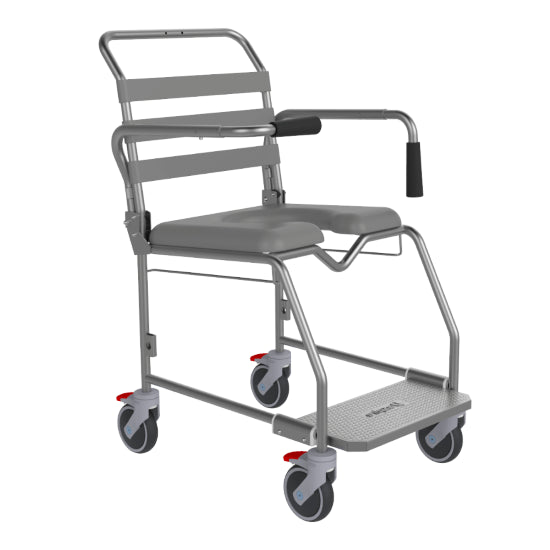 Attendant Propelled Commode - Weight Bearing Platform - 460 mm Wide