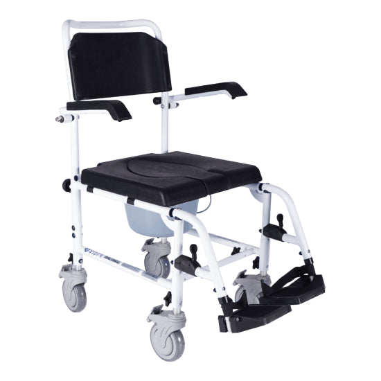 ASPIRE Aluminium Commode - Attendant Propelled