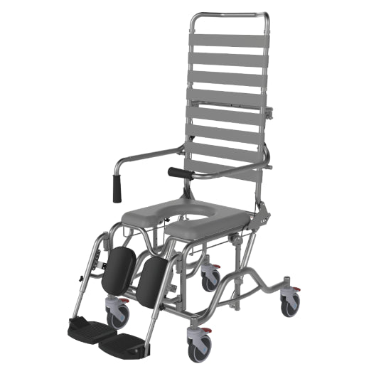 ASPIRE Tilt & Recline Commode - Attendant Propelled - 460mm Wide