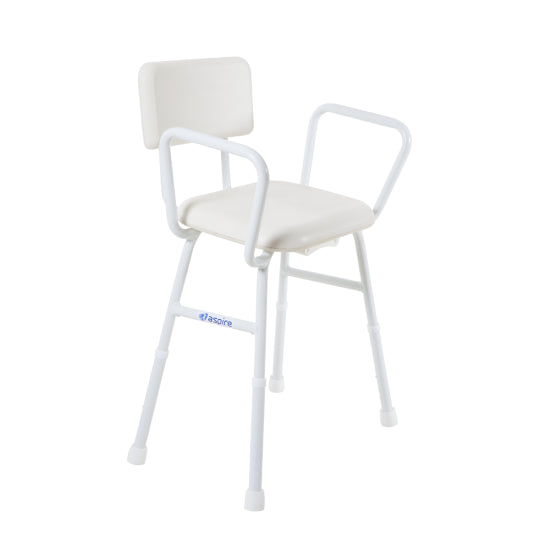 ASPIRE Shower Stool - With Padded Seat & Back ( PS & B ) - Steel
