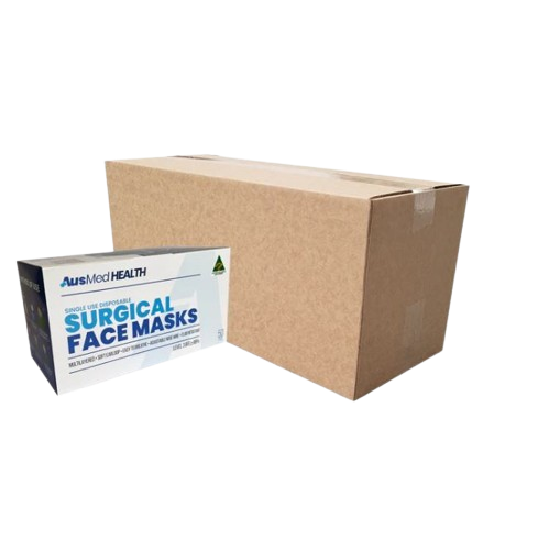 Surgical Face Masks | Australian Made | Premium 4 x Ply | Level 3 (1 Carton/500 masks)