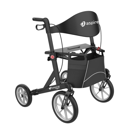 ASPIRE Vogue Adventure Mobility Walker - Black-Bariatric 200kg SWL
