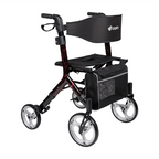 ASPIRE STRIDE Adjustable Height Seat Walker - Marble Red/Black