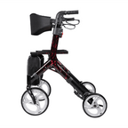 ASPIRE STRIDE Adjustable Height Seat Walker - Marble Red/Black