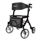 ASPIRE STRIDE Adjustable Height Seat Walker - Marble Red/Black