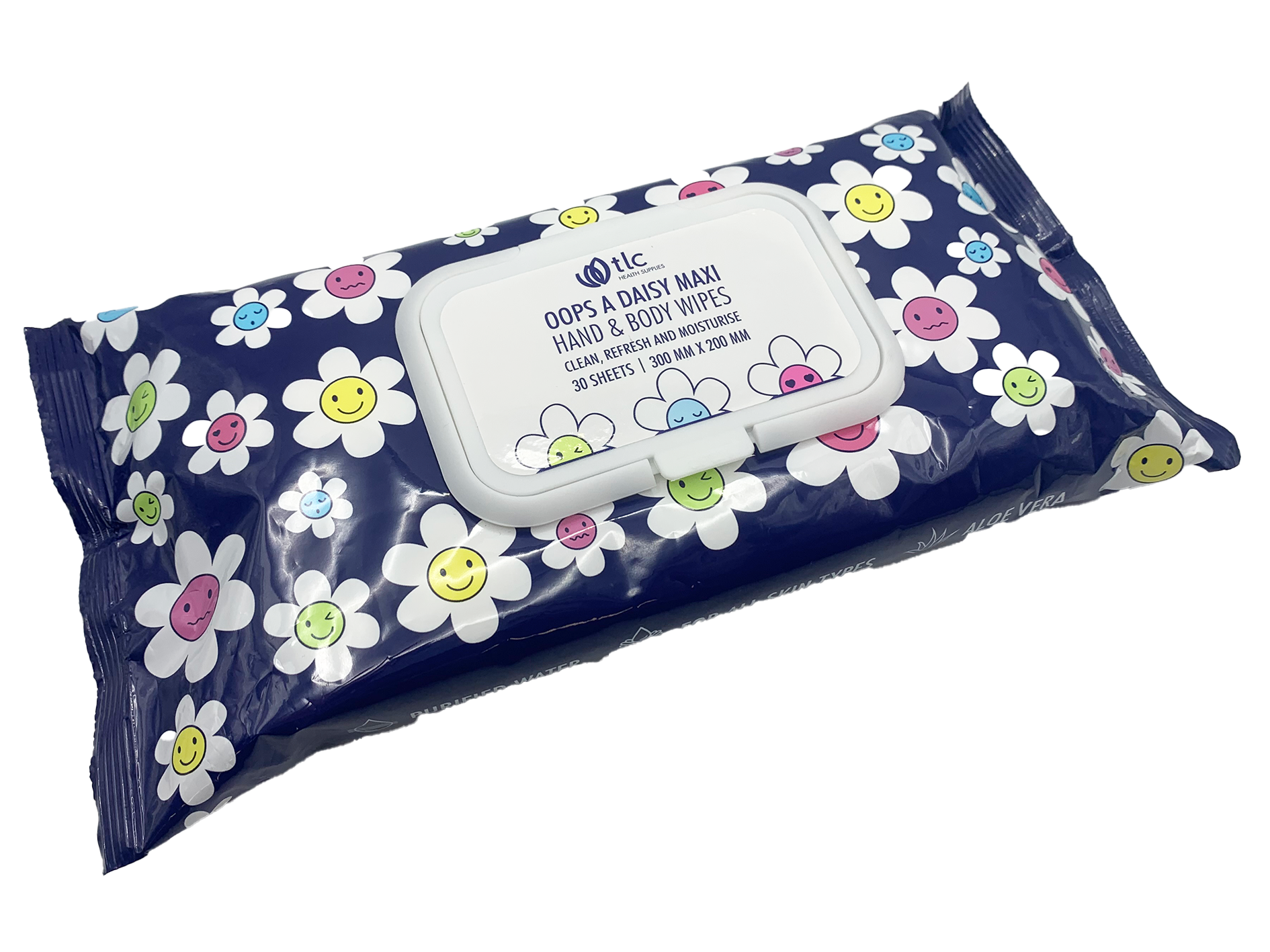 Wipes | TLC Oops a Daisy Bamboo Maxi Wipes | Large (30)