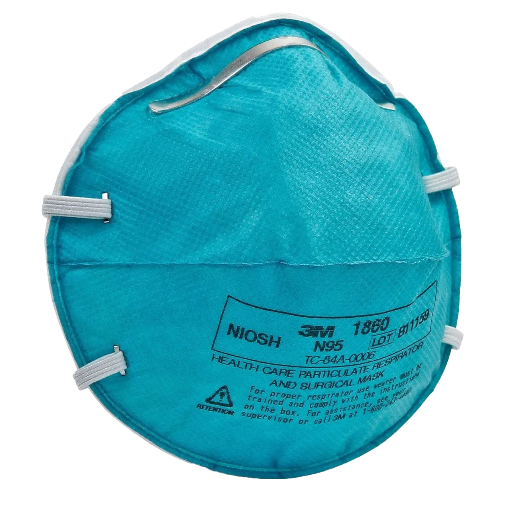(Box of 20) 3M Cupped Particulate N95/P2 Respirator & Surgical Mask (1860)