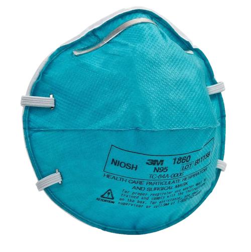 3M 1860 Particulate Cupped N95/P2 Respirator Surgical Grade (Box of 20)