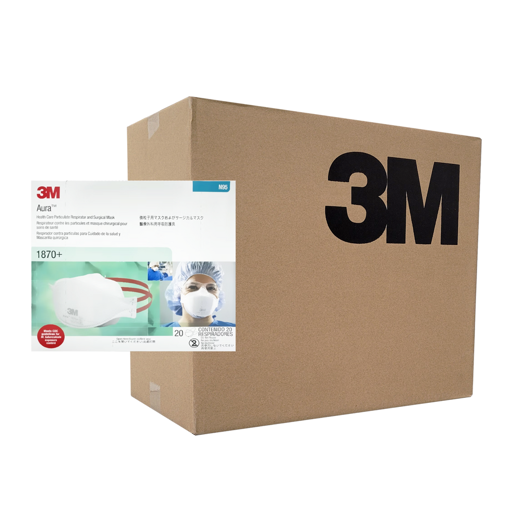 3M N95 Respirator | Aura™ 1870+ | Hospital Grade (1 Carton/240masks)