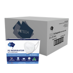 P2 Face Masks | Australian made | PPETech Level 2 | Ear Loop - White | 4 x ply (1Carton/600masks)