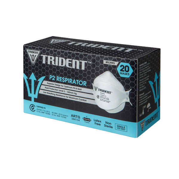 Trident® Surgical P2 | Level 3 Face Masks | No.1 Fit Tested Mask in an Independent Fit Study - Regular (1Box/20masks)