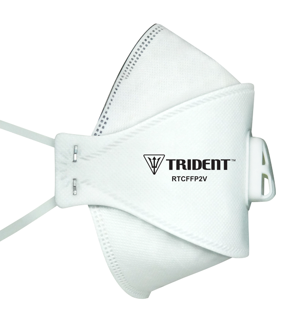 Respirator | TRIDENT® Flat Fold | P2 Valved (1Box/20masks)