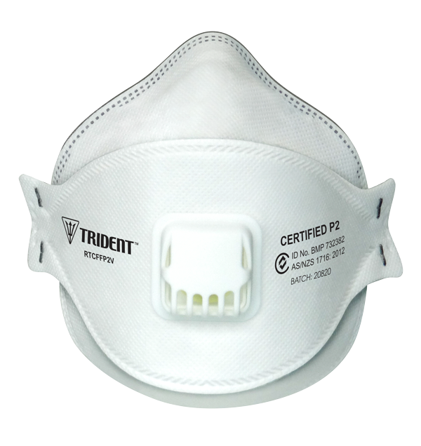 Respirator | TRIDENT® Flat Fold | P2 Valved (1Box/20masks)