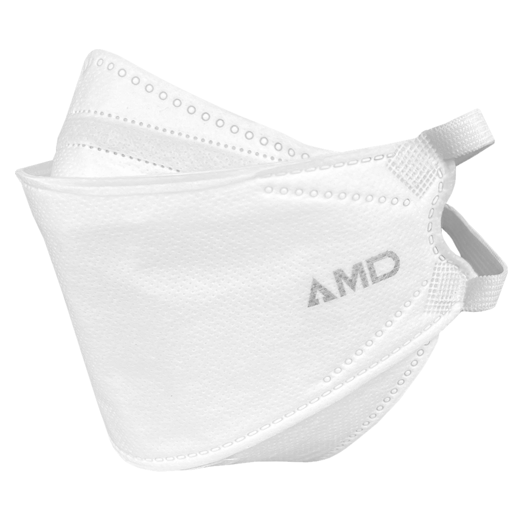 P2 Face Masks | Australian made | AMD Nanotech Level 3 | HEAD BANDS - White | 4 x ply (1Carton/1000masks)