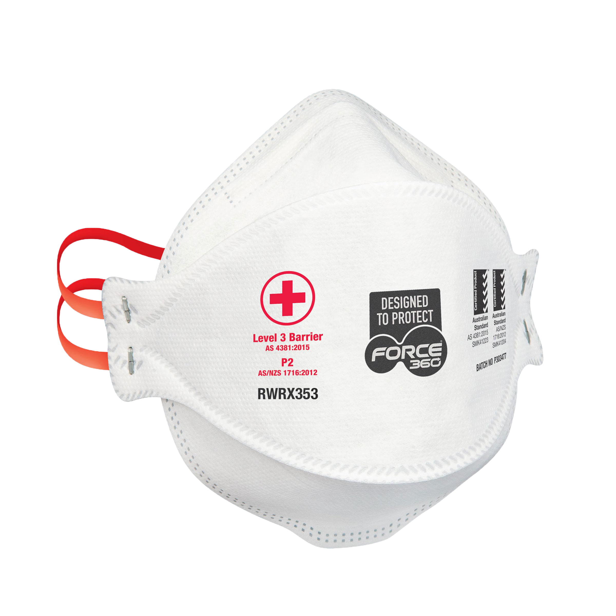 FORCE 360 P2 Respirator Level 3 Hospital Grade RWRX350 (1 Box/20 Masks)