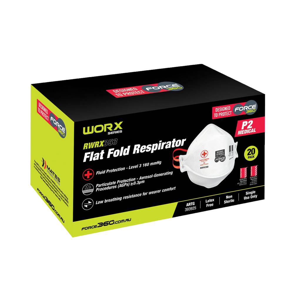 FORCE 360 P2 Respirator Level 3 Hospital Grade RWRX350 (1 Box/20 Masks)