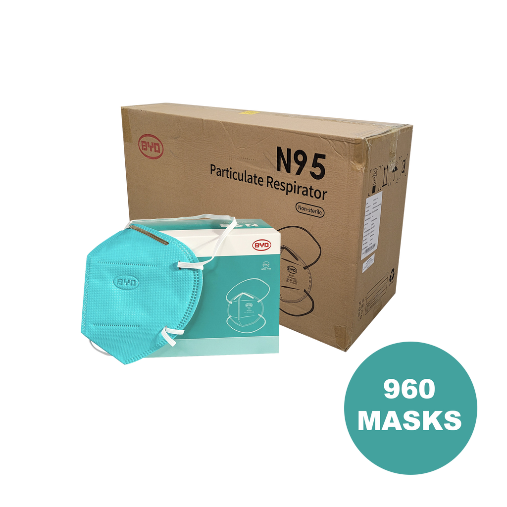 N95 Respirator | BYD Care | Hospital Grade Level 3 (1 carton/960 masks)