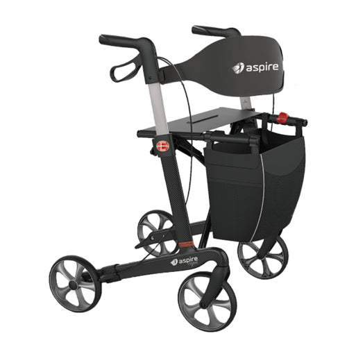 ASPIRE Vogue Carbon Fibre Medium Mobility Walker - Black